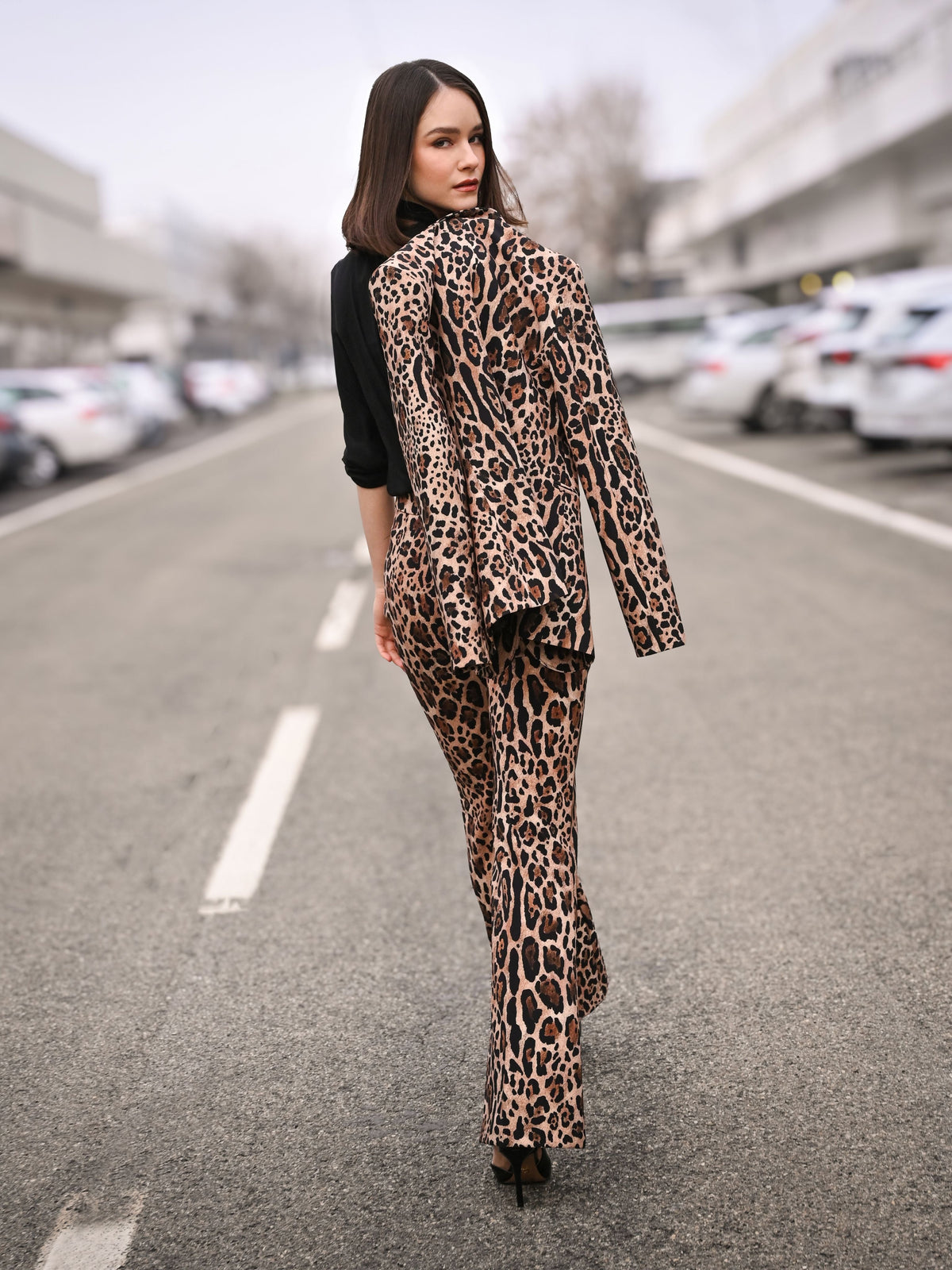 Pantalone Flared Animalier