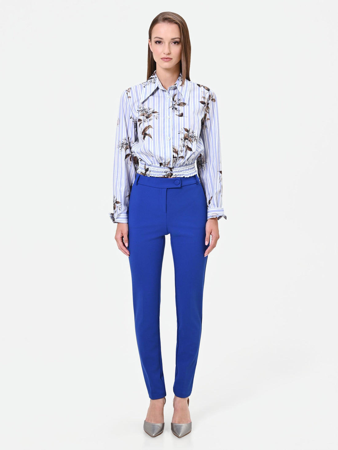 Pantalone a sigaretta blu cina