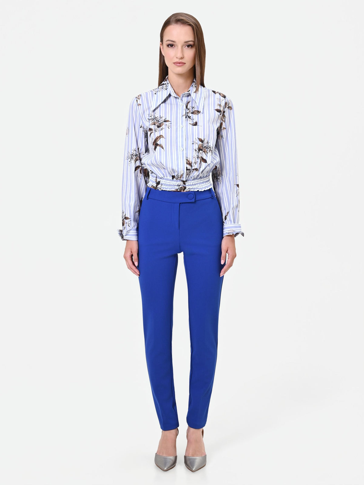 Pantalone a sigaretta blu cina