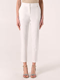 Pantaloni con Bottone Ricoperto Bianchi