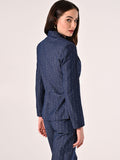 Giacca in Denim effetto Gessato