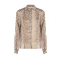 Camicia stampa animalier tortora beige