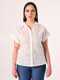 Camicia Curvy in Sangallo