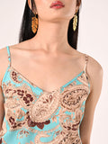 Top stampa Paisley Verde Acqua