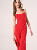 Tuta Rossa con Scollo Bustier