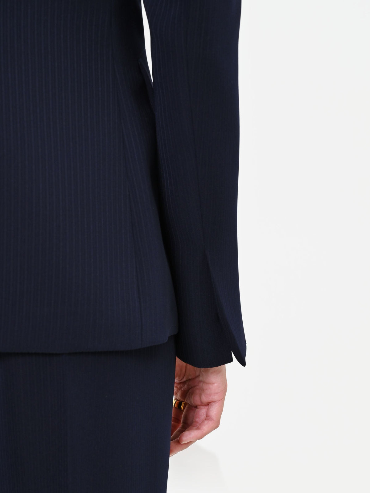 Giacca Studio monopetto gessata blu navy