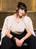 T-Shirt Curvy Beige con Pietre