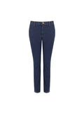 Pantaloni jeans blu con piega centrale regular fit