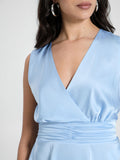 Top in Raso Azzurro
