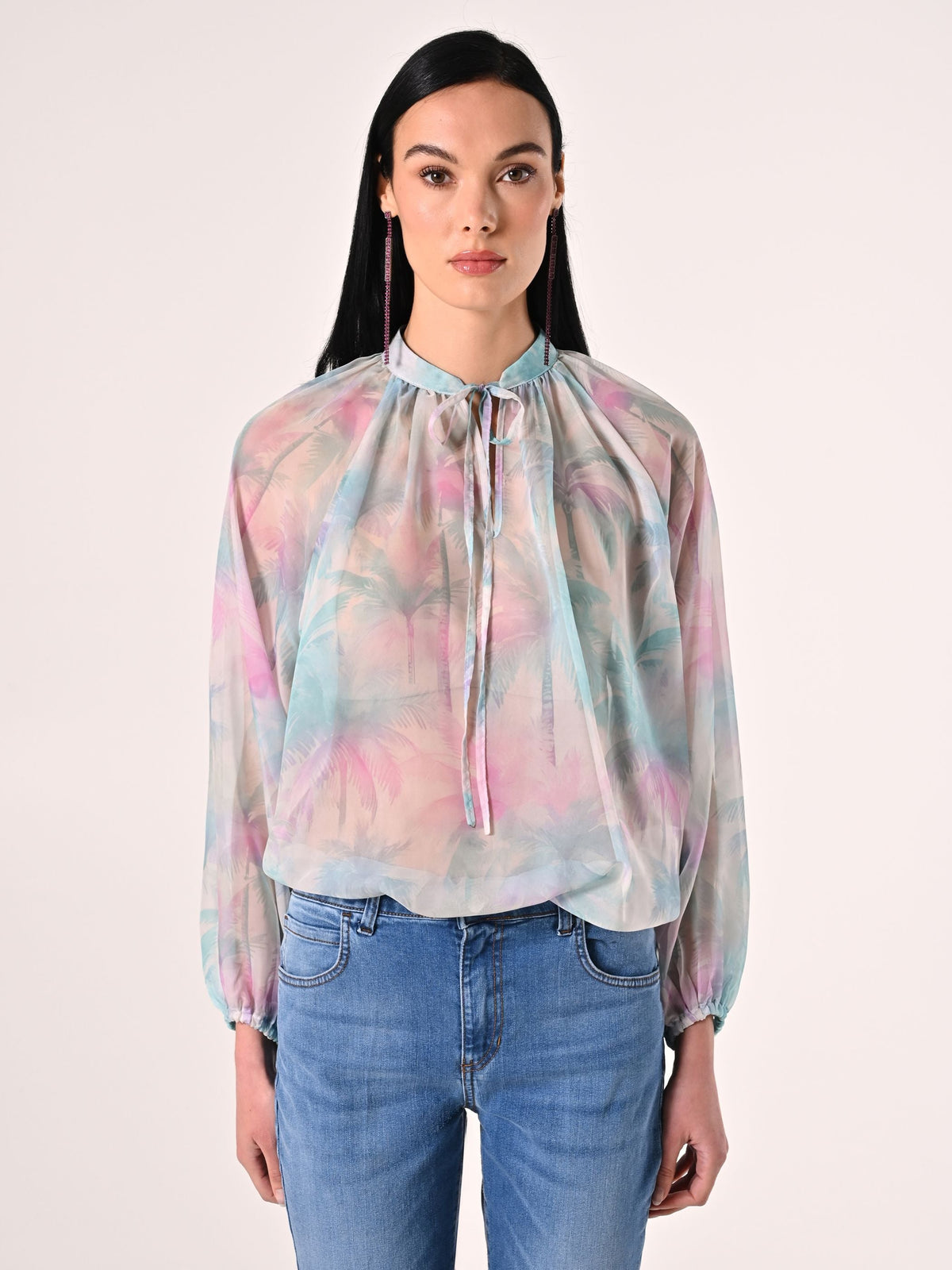 Blusa stampa Palme