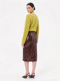 Maglione morbido verde Olio misto mohair