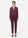 Pantalone Studio bordeaux gessato