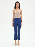 Pantalone a trombetta blu brillante