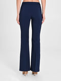 Pantaloni a zampa blu in tessuto tecnico