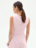Gilet monopetto rosa pastello