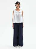 Blusa bianca in popeline