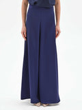 Pantalone atelier a palazzo blu indaco