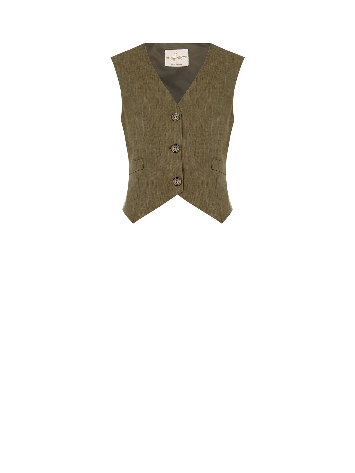 Gilet Verde Militare in Poliviscosa