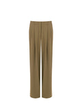 Pantalone a palazzo fango marrone in cadi