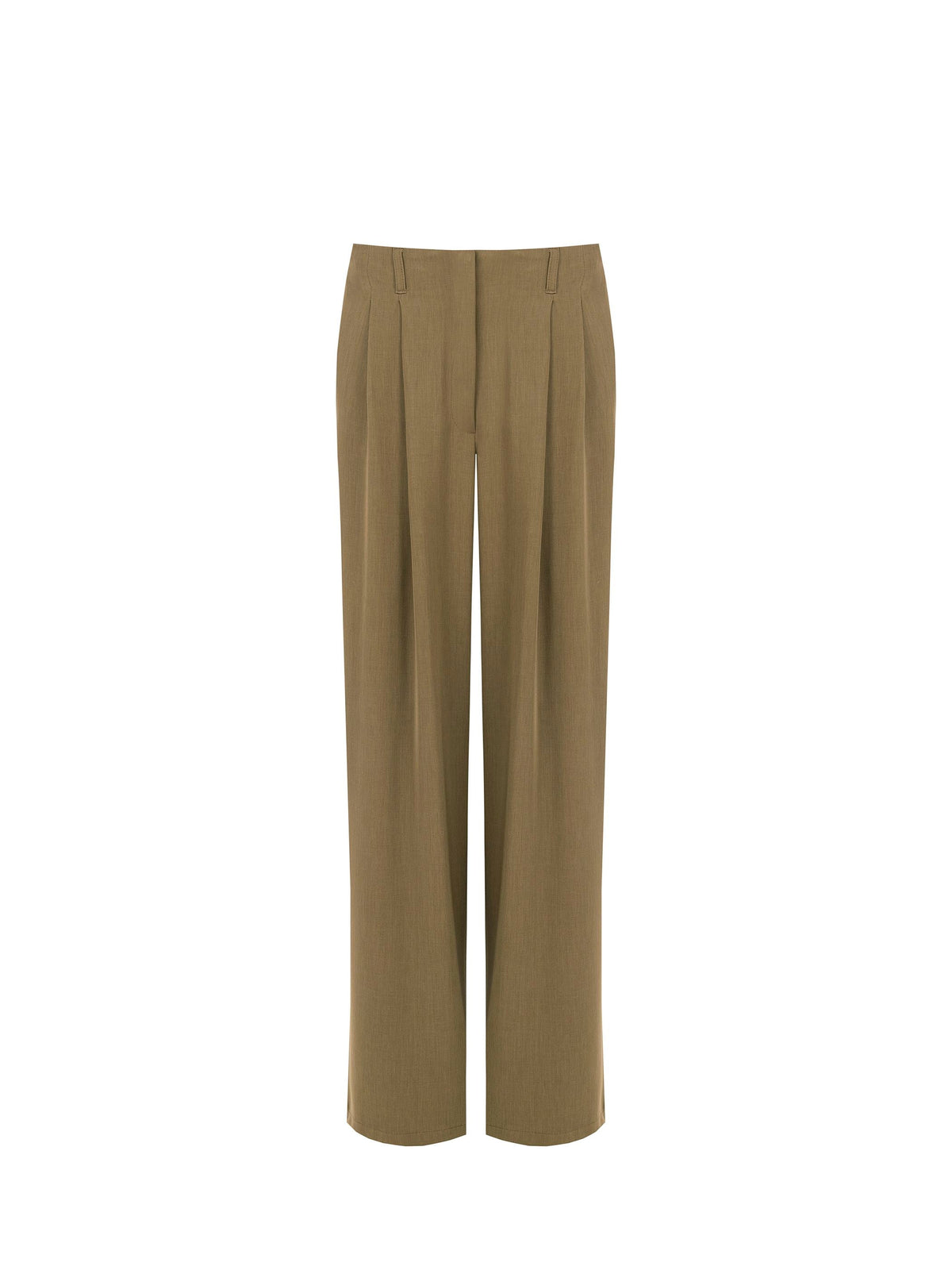 Pantalone a palazzo fango marrone in cadi