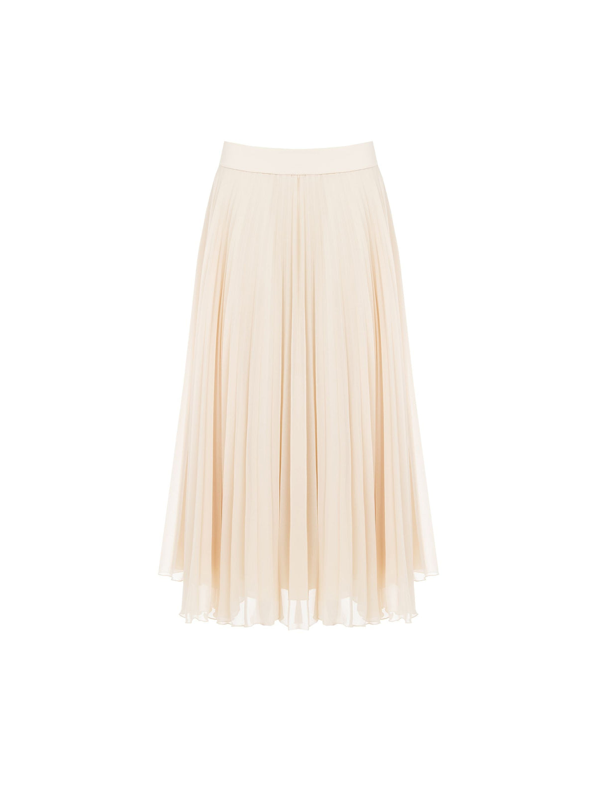 Gonna midi plissettata beige chiaro