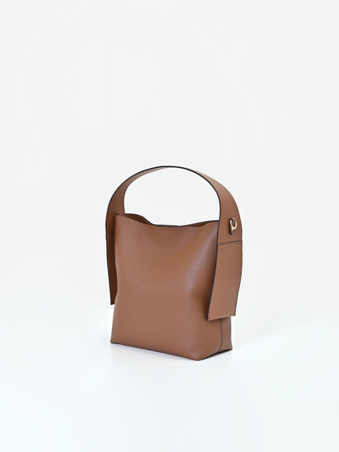 Borsa a secchiello color cioccolato