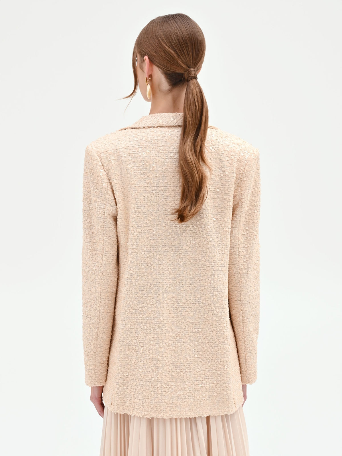 Giacca beige chiaro con paillettes