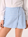 Skort in Tweed con Micro Paillettes