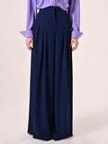 Pantaloni Palazzo Blu Navy