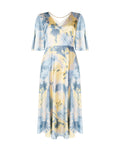 Abito Lungo Curvy stampa Fiori Astratti