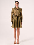 Abito Verde Militare in Organza di Viscosa