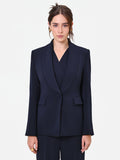 Giacca Studio monopetto gessata blu navy