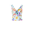 Top stampa Floreale con Nodo