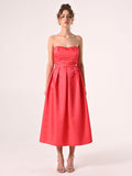 Abito Bustino a Ruota in Twill Camelia