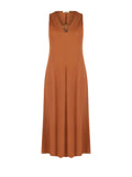 Abito Curvy Marrone in Viscosa
