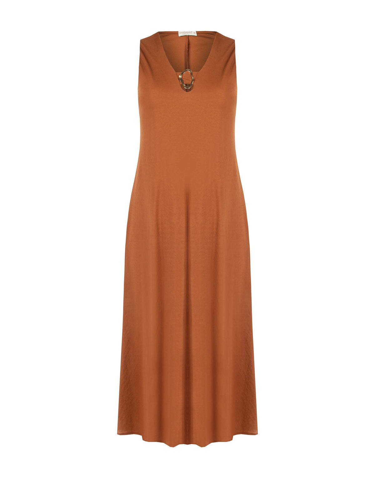 Abito Curvy Marrone in Viscosa