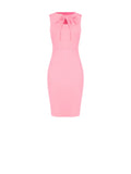 Abito tubino rosa con nodo e cut-out