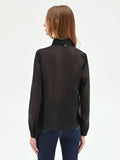 Camicia nera con rouches