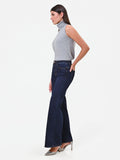 Pantaloni jeans blu navy a palazzo Giorgia Palmas X Rinascimento