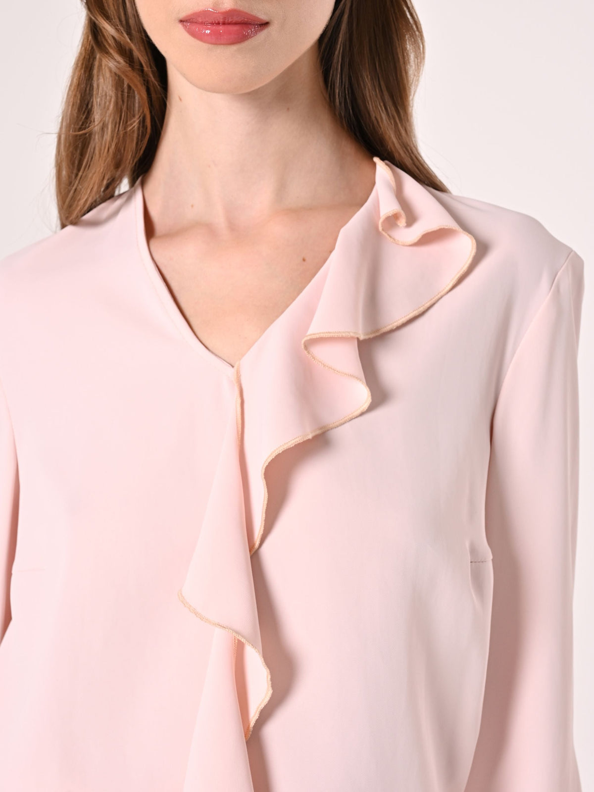 Blusa Rouche Rosa Chiaro