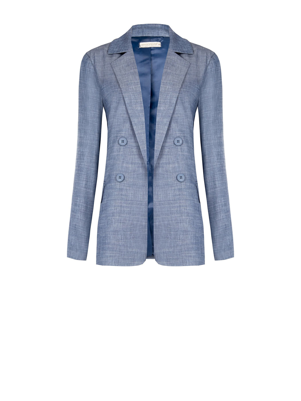 Giacca doppiopetto in chambray