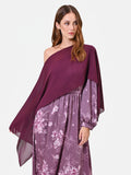 Coprispalle bordeaux stile cappa in georgette