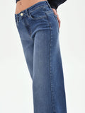 Pantaloni Jeans Wide Leg Blu