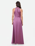 Abito Lungo Rosa Antico con scollo Halter