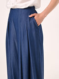 Pantaloni Ampi in Chambray