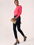 Jeans Skinny Blu con Bottoni