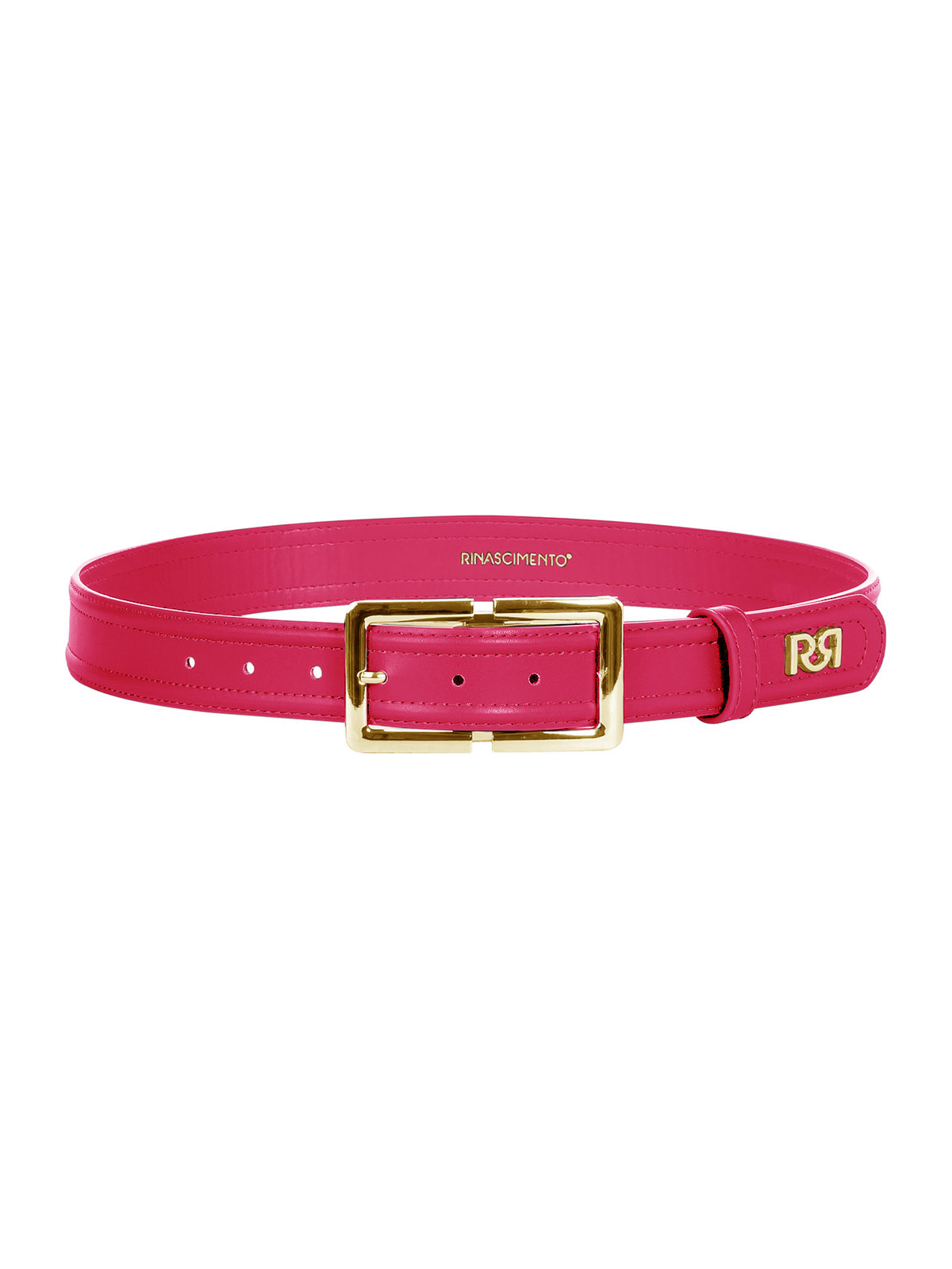Cintura Fibbia Rettangolare Fuxia