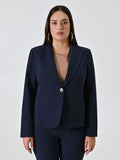 Giacca Curvy Monobottone Blu