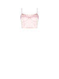 Top bustier rosa pastello con pizzo
