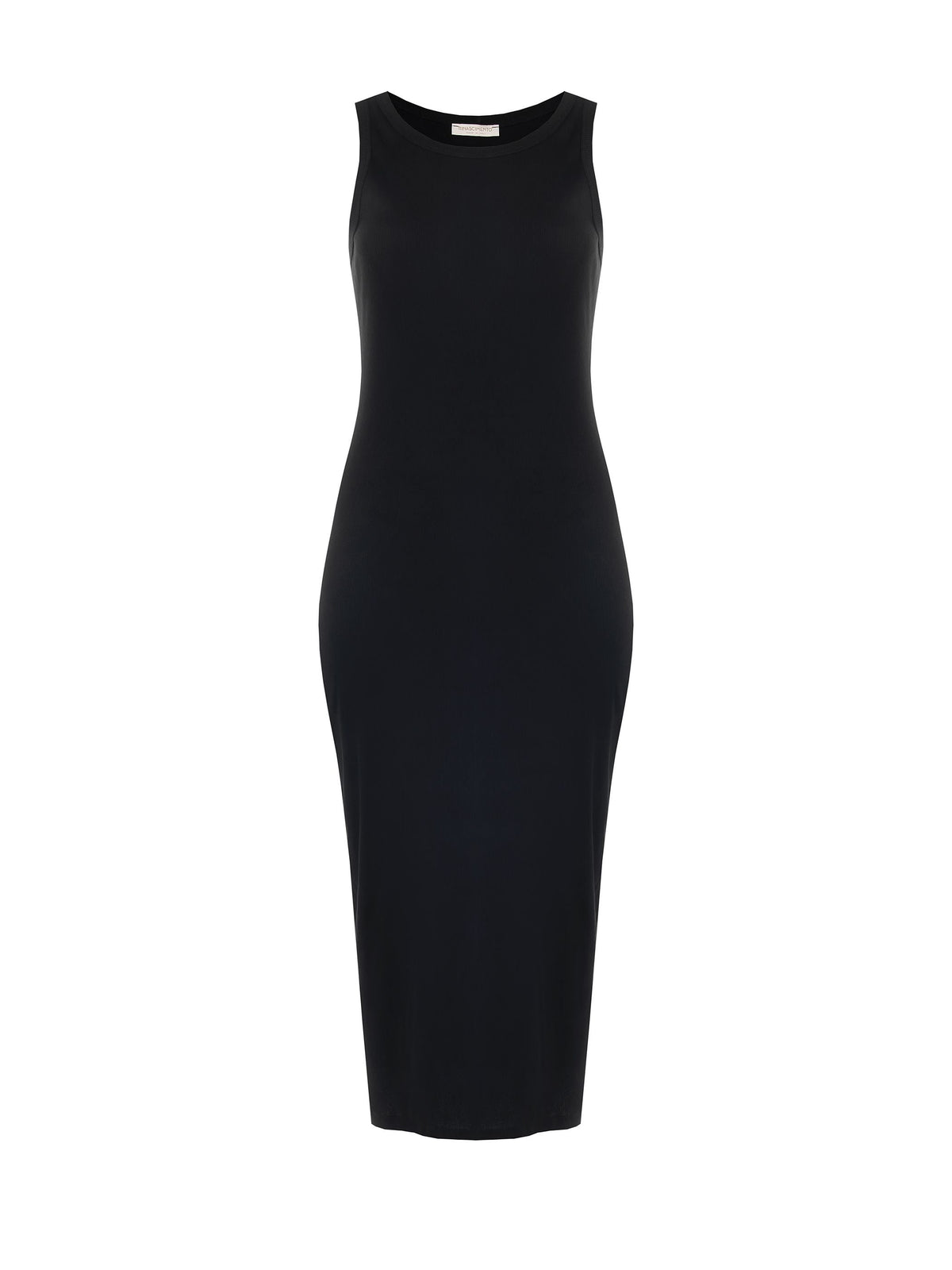 Abito Curvy in Cotone a Costine Nero